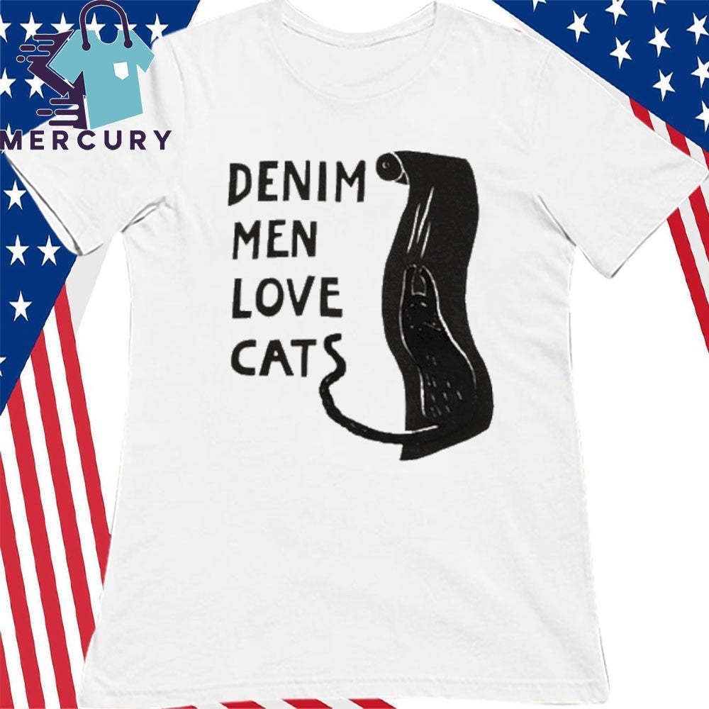 Denim Men Love Cats Shirt