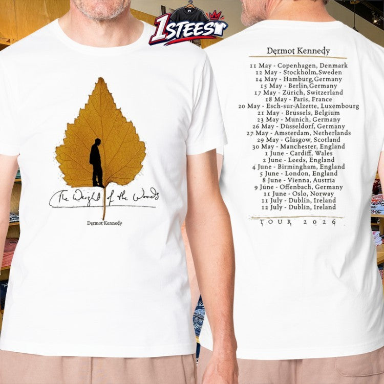 Dermot Kennedy The Weight Of The Woods Tour 2026 Bone Leaf T-shirts