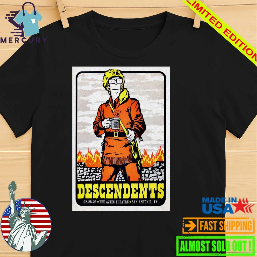 Descendents Feb 28 2026 San Antonio TX Poster Shirt
