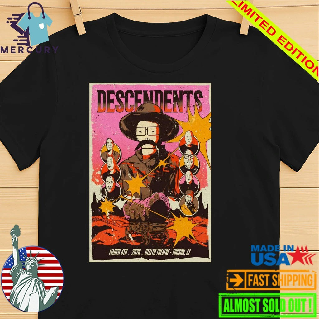 Descendents Mar 4 2026 Rialto Theatre in Tucson AZ Poster Shirt