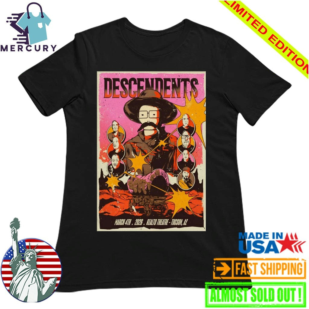 Descendents Mar 4 2026 Rialto Theatre in Tucson AZ Poster Shirt