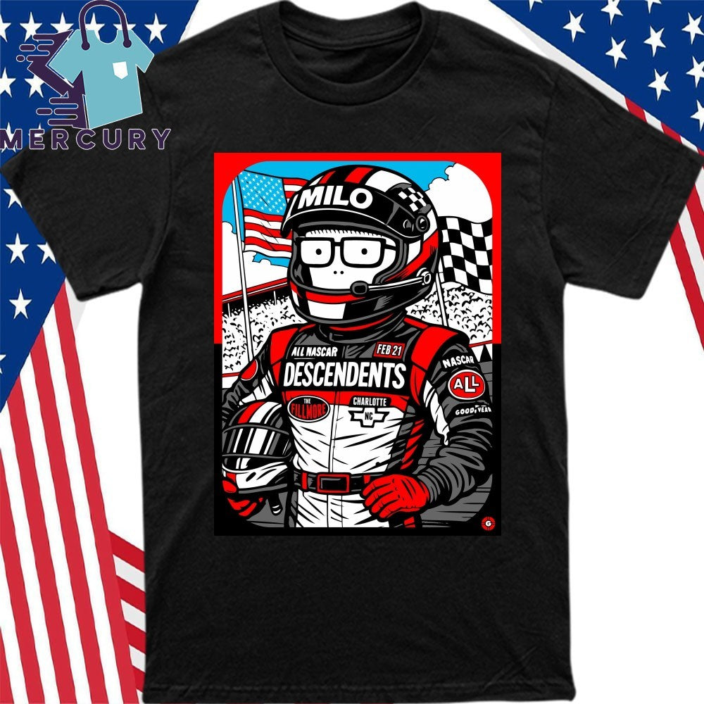 Descendents Ricky Milo Live At The Fillmore Charlotte February 21 2026 Exclusive Nascar Gig Poster Artwork By Garage Land Shirt