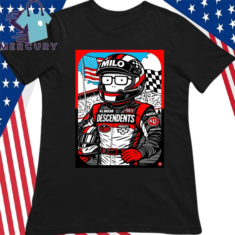 Descendents Ricky Milo Live At The Fillmore Charlotte February 21 2026 Exclusive Nascar Gig Poster Artwork By Garage Land Shirt