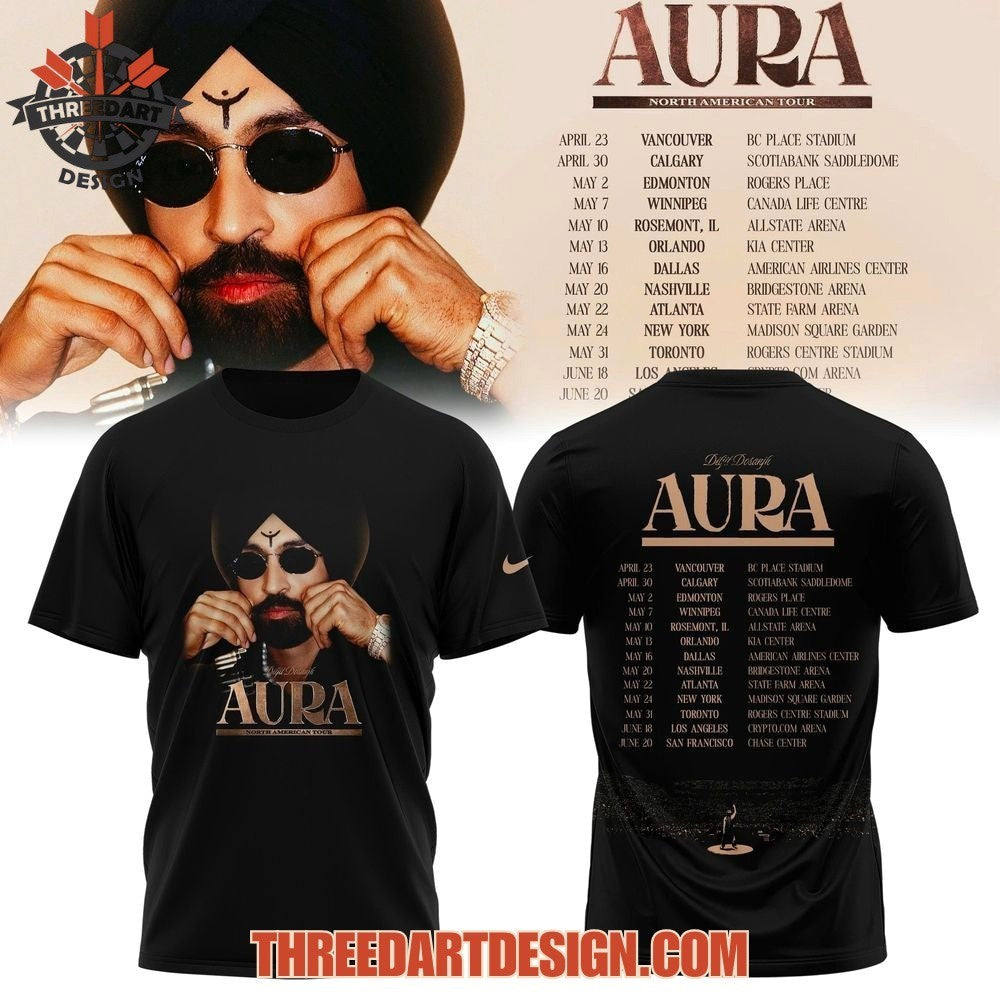 Diljit Dosanjh Aura Tour 2026 North America Shirt