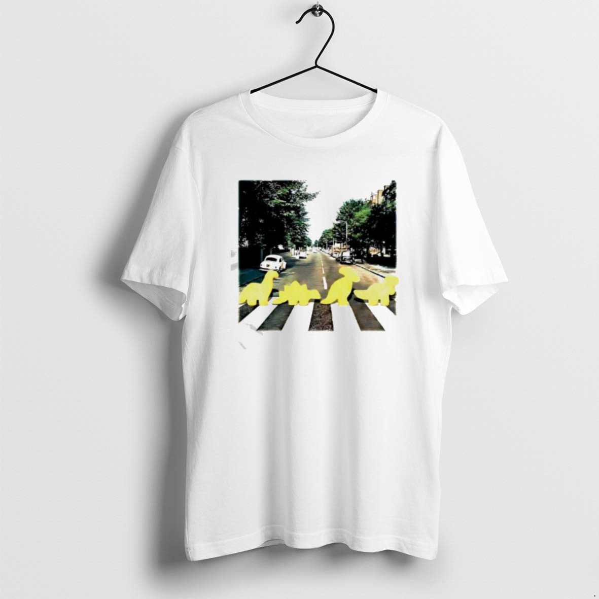 Official Dino Chicken Nuggets And Abbey Road Album Cover T-Shirts, Hoodie, Sweatshirt | CoreVibeTees.com