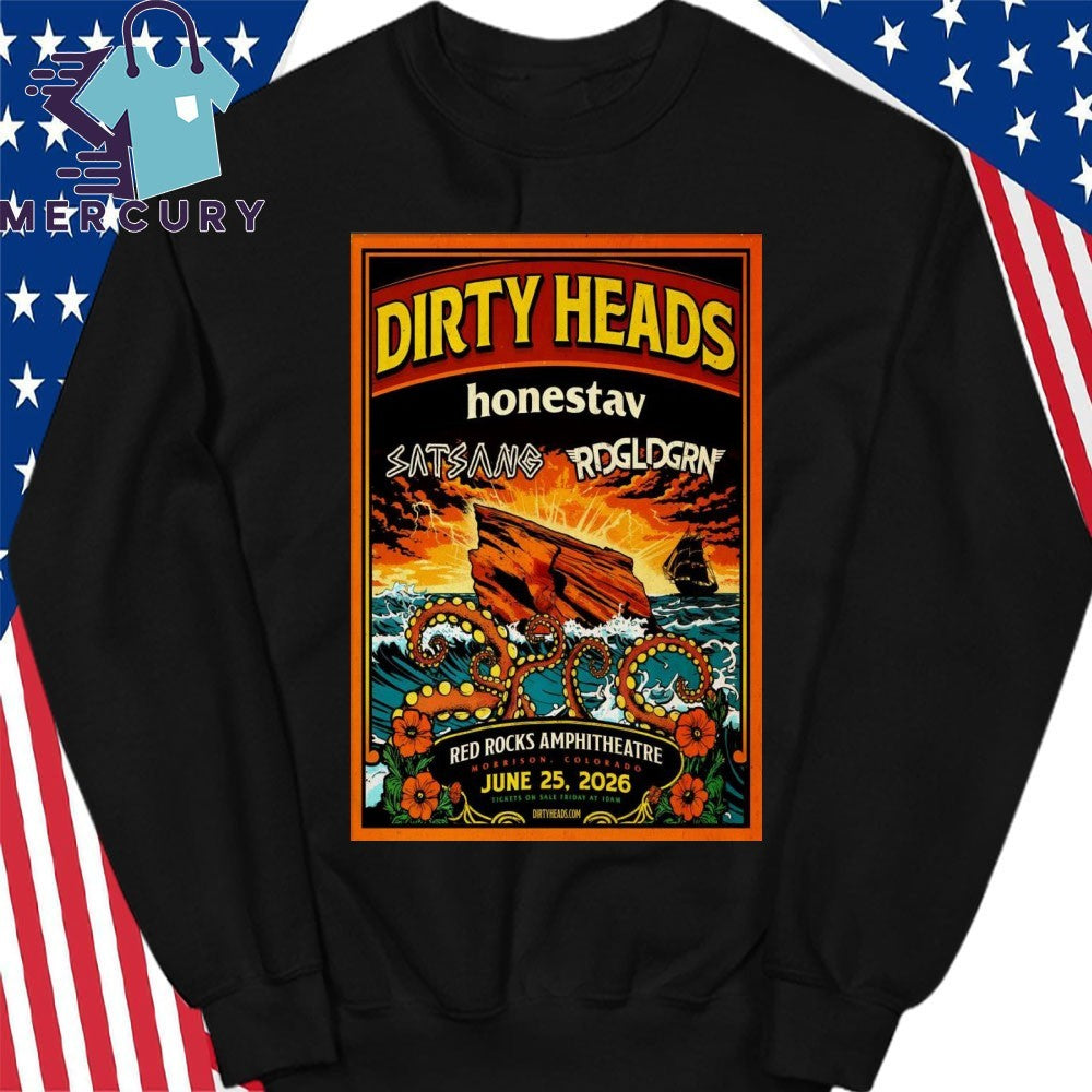 Dirty Heads Jun 25 2026 Red Rocks Amphitheatre in Morrison CO Poster Shirt