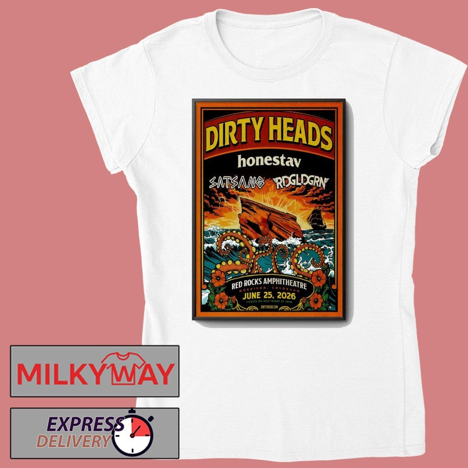 Dirty Heads Red Rocks in Morrison CO Jun 25 2026 Poster shirt