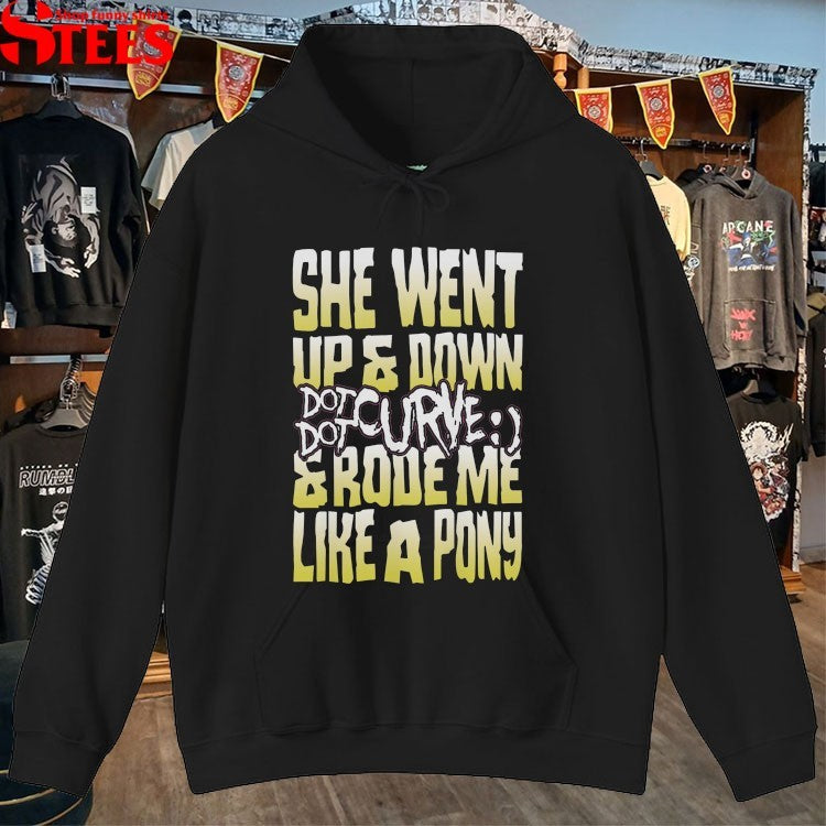 Dot Dot Curve She Went Up And Down And Rode Me Like A Pony T-Shirt