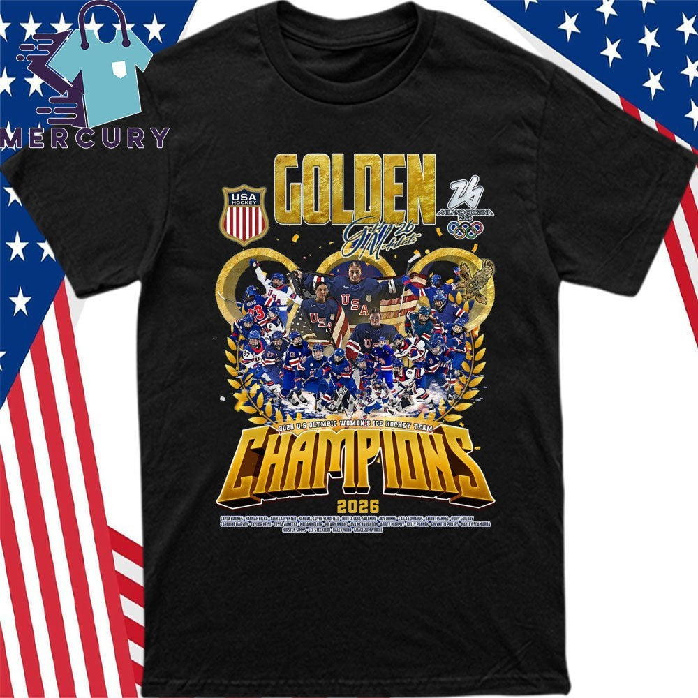 Double Gold Medalists 2026 USA Olympic Women’s Ice Hockey Team Champions Signature Shirt