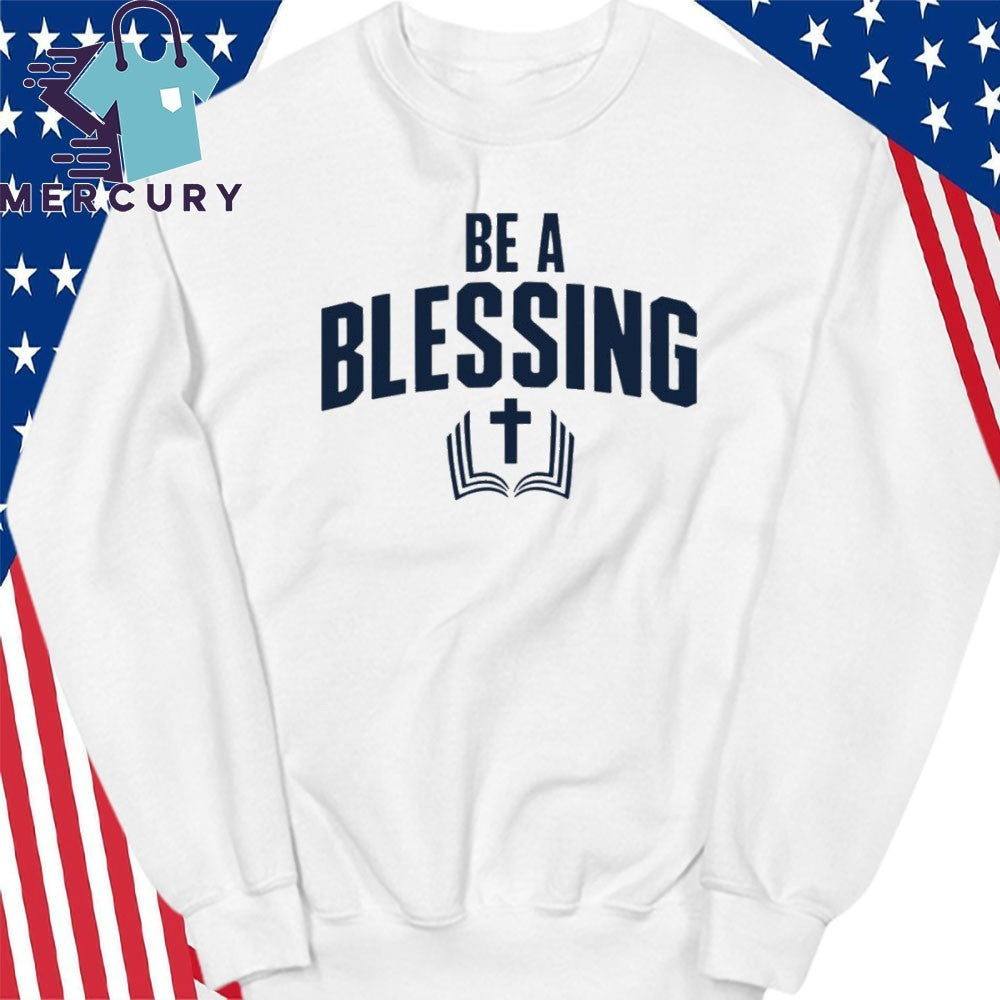 Drake Maye Wears Be A Blessing Shirt