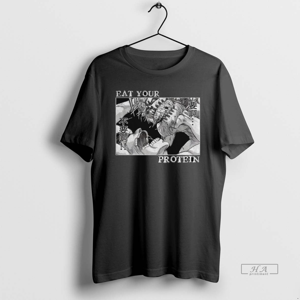 Official Eat Your Protein Eren Yeage Attack On Titan T-Shirts, Hoodie, Sweatshirt | CoreVibeTees.com