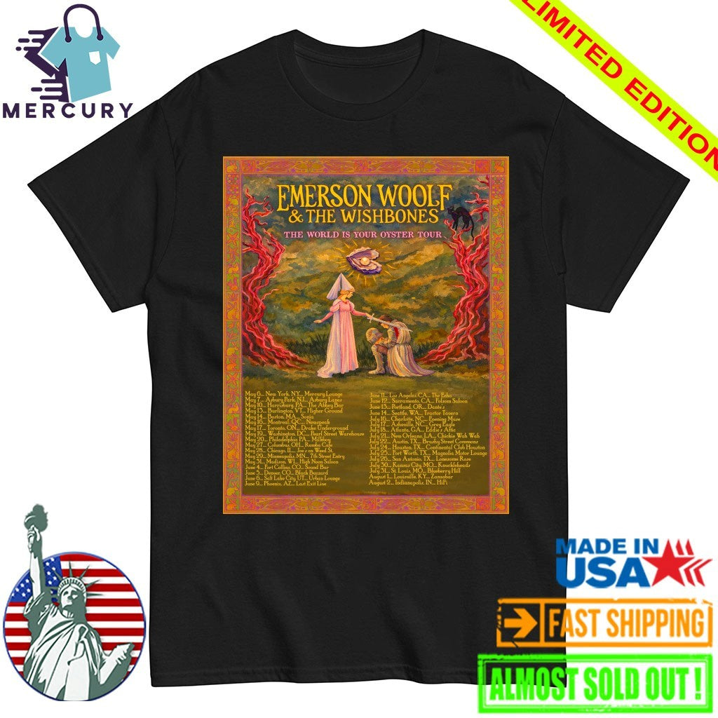 Emerson Woolf And The Wishbones The World Is Your Oyster 2026 Shows Poster Shirt