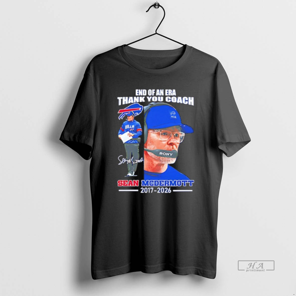 Official End Of An Era Thank You Coach Sean Mcdermott 2017 2026 Signature T-Shirts, Hoodie, Sweatshirt | CoreVibeTees.com