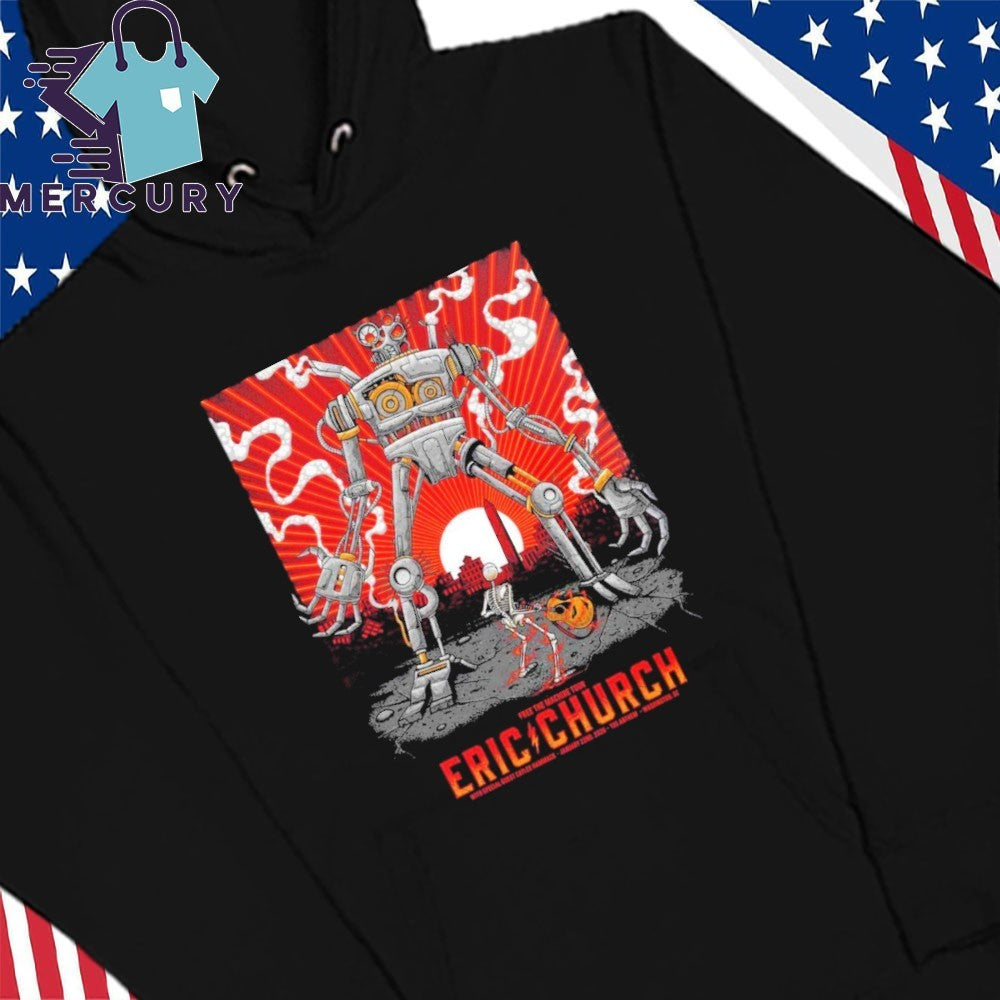 Eric Church Washington DC 2026 Night 1 Venue Poster Free The Machine Tour At The Anthem On January 22 2026 Shirt