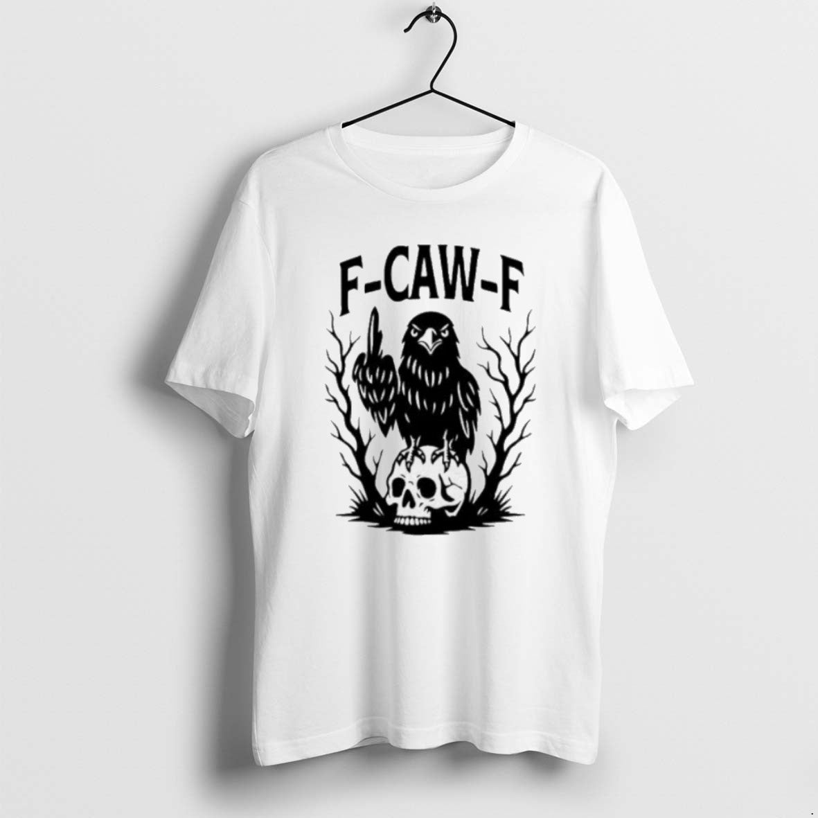 Official F Caw F Gothic Raven Middle Finger T-Shirts, Hoodie, Sweatshirt | CoreVibeTees.com