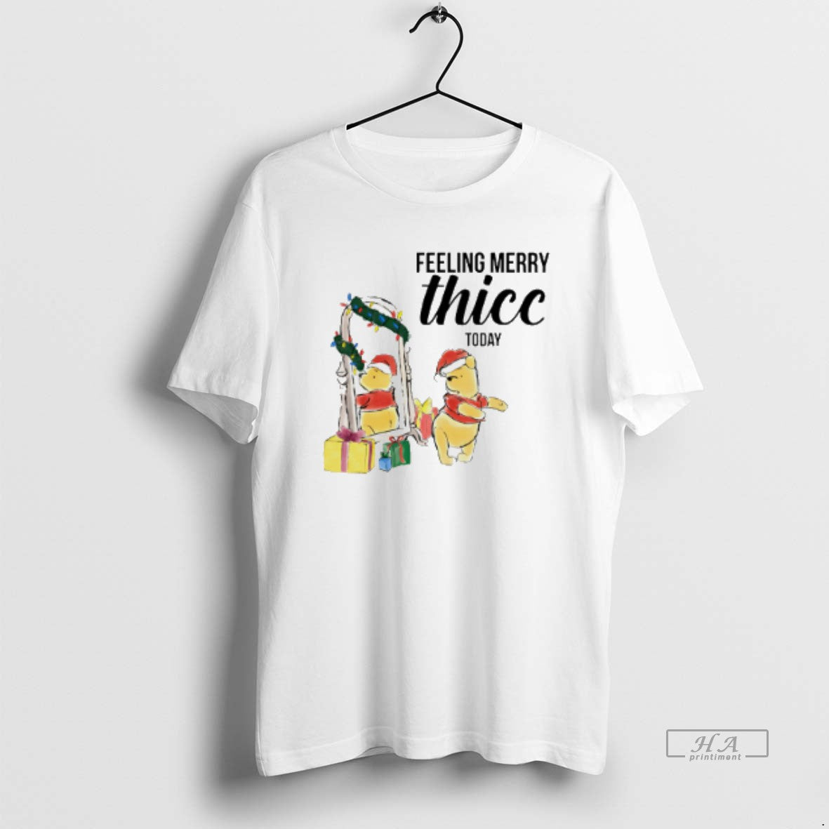 Official Feeling Merry Thiccmas Today Winnie The Pooh Christmas T-Shirts, Hoodie, Sweatshirt | CoreVibeTees.com