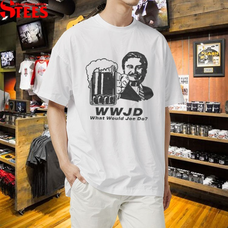Flanigan’s Seafood WWJD What Would Joe Do Beer T-shirts