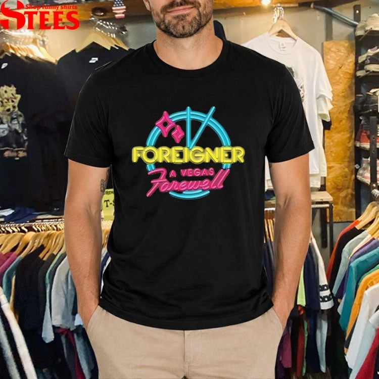 Foreigner A Vegas Farwell Neon Sign T-Shirt