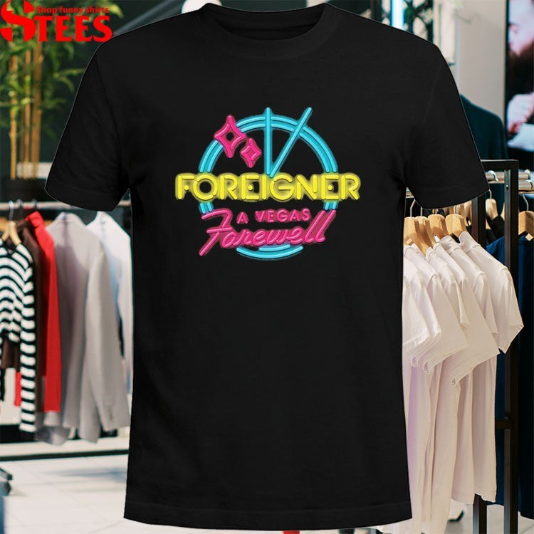 Foreigner A Vegas Farwell Neon Sign T-Shirt