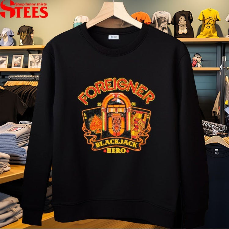 Foreigner Black Jack Hero 1981 T-shirts