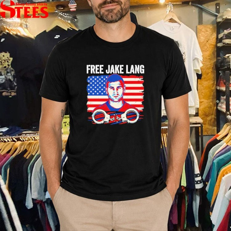 Free Jake Lang American Flag Hanging T-shirts