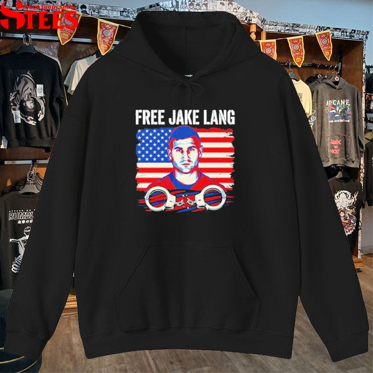 Free Jake Lang American Flag Hanging T-shirts