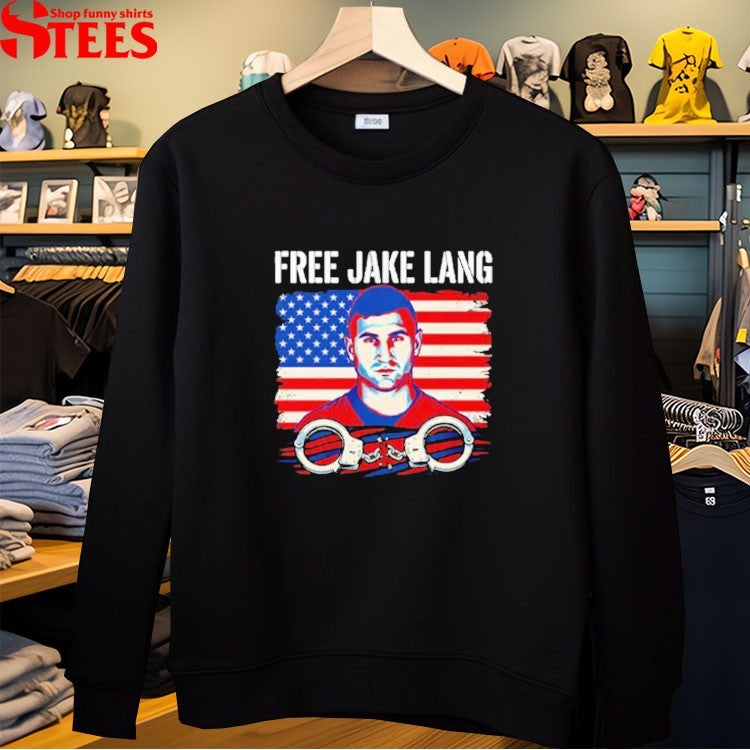 Free Jake Lang American Flag Hanging T-shirts