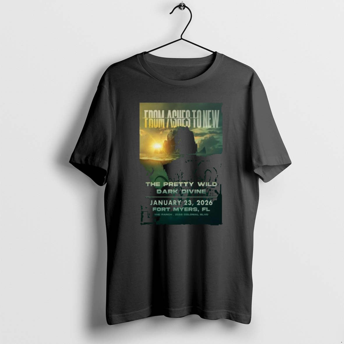 Official From Ashes To New The Ranch Concert Hall And Saloon In Fort Myers Fl T-Shirts, Hoodie, Sweatshirt | CoreVibeTees.com