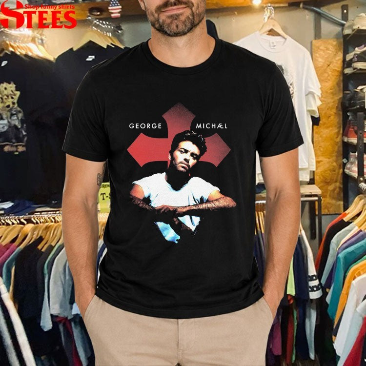 George Michael Faith Symbol Faded T-shirts