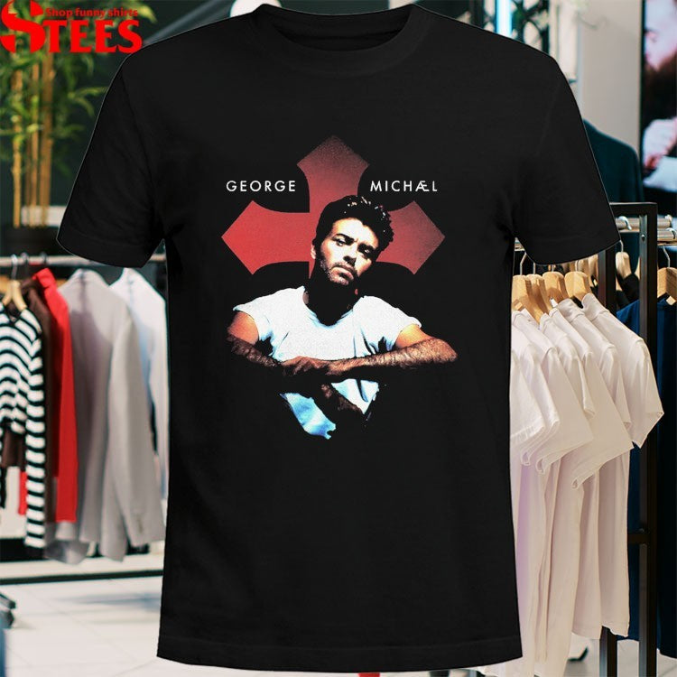George Michael Faith Symbol Faded T-shirts