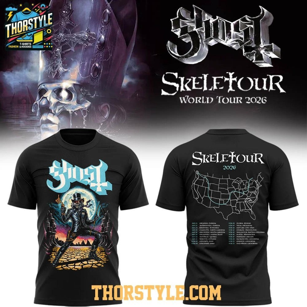 Ghost Band The Skeletour 2026 USA Journey Shirt