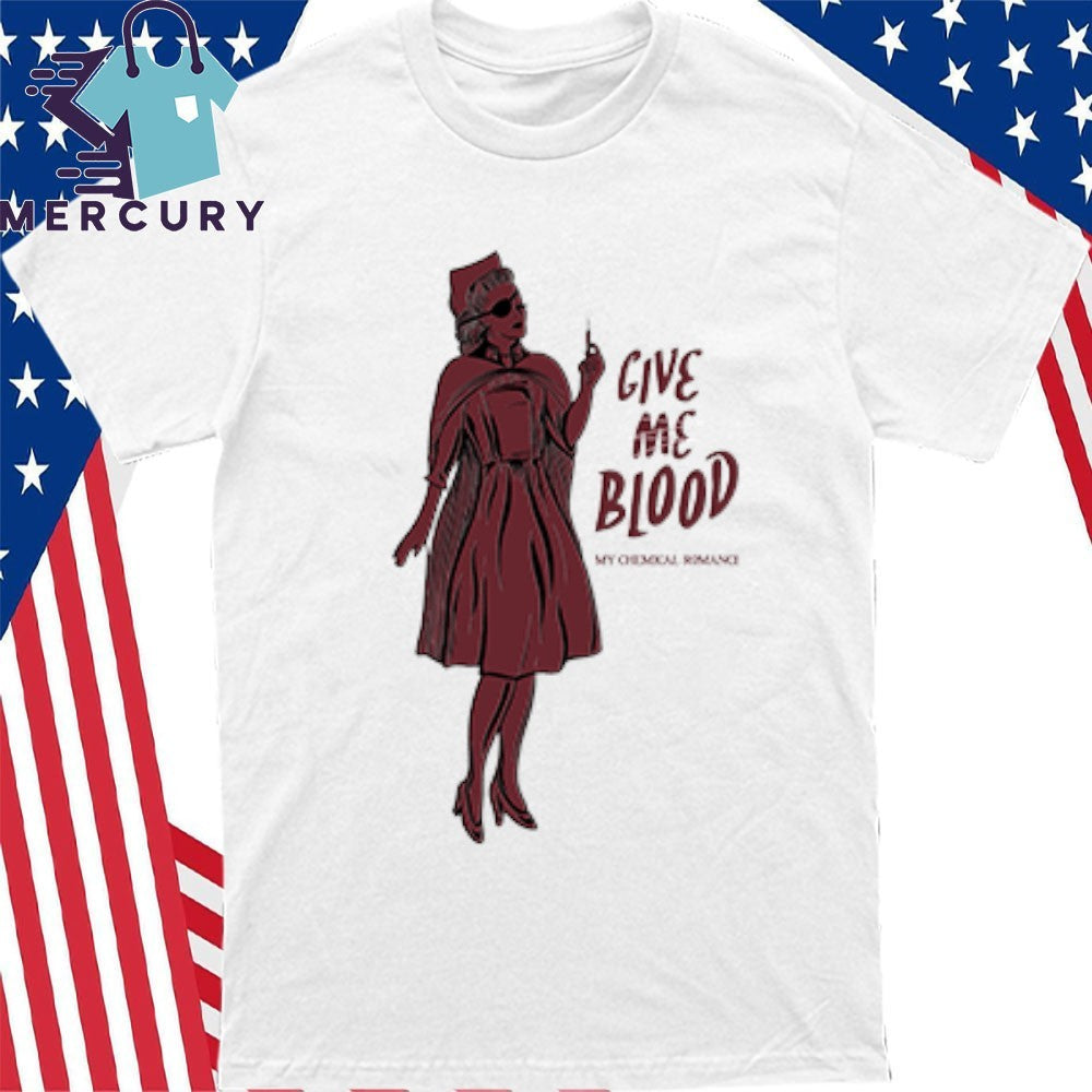 Give Me Blood Gothic Nurse Horror Shirt