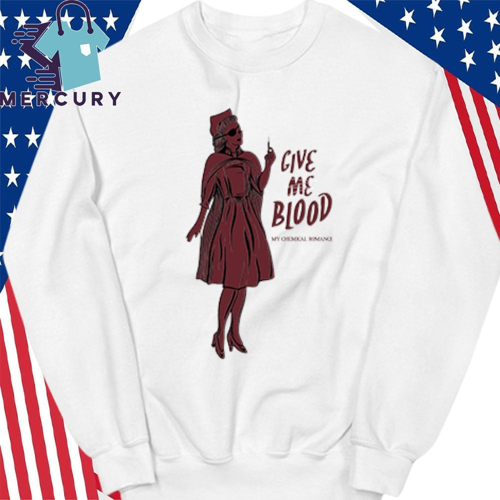 Give Me Blood Gothic Nurse Horror Shirt