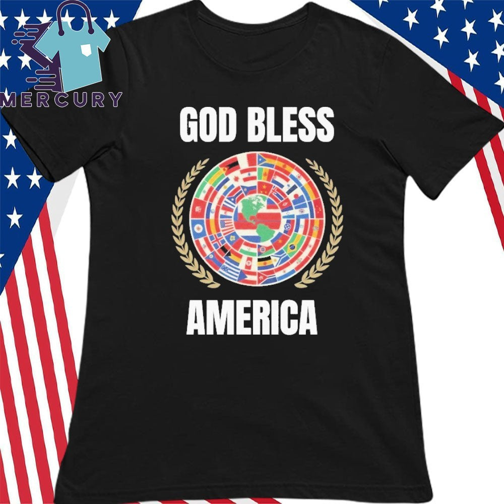 God Bless America Bad Bunny Latin America Flag Shirt