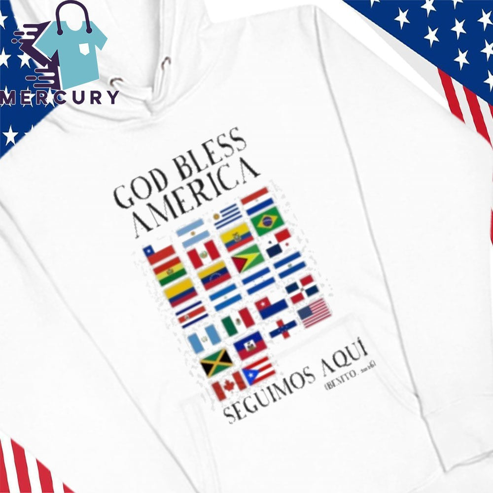 God Bless America Seguimos Aqui Benito Bowl Shirt