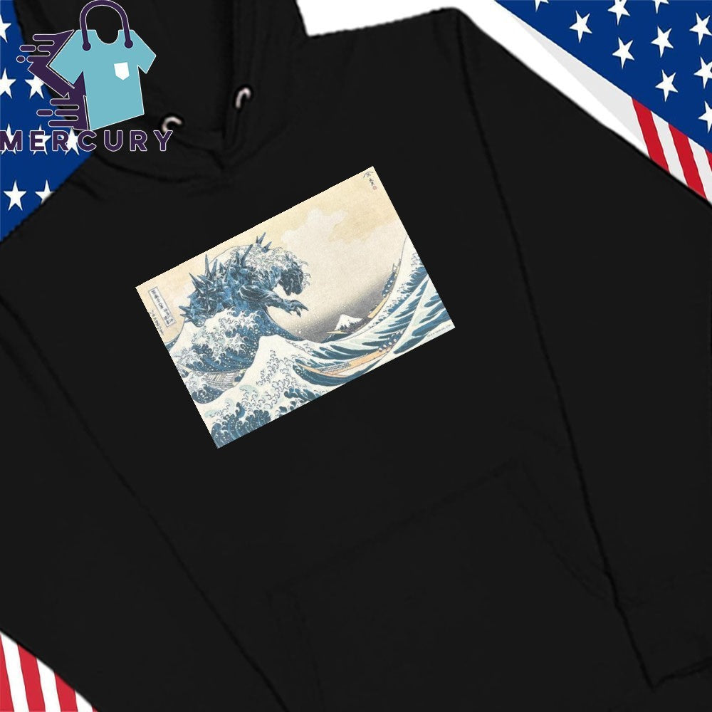 Godzilla Minus One x Hokusai Great Wave off Kanagawa by Izumo Shirt