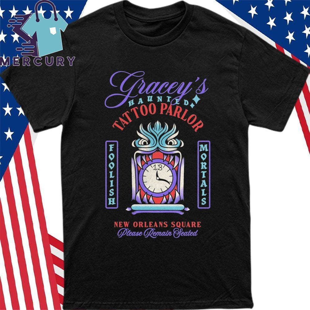 Gracey’s Haunted Tattoo Parlor Clock Variant Shirt