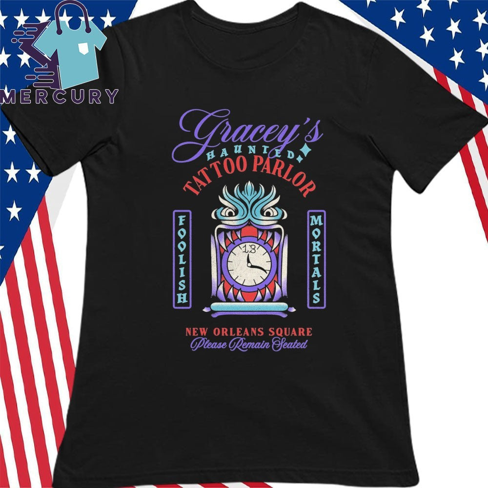 Gracey’s Haunted Tattoo Parlor Clock Variant Shirt