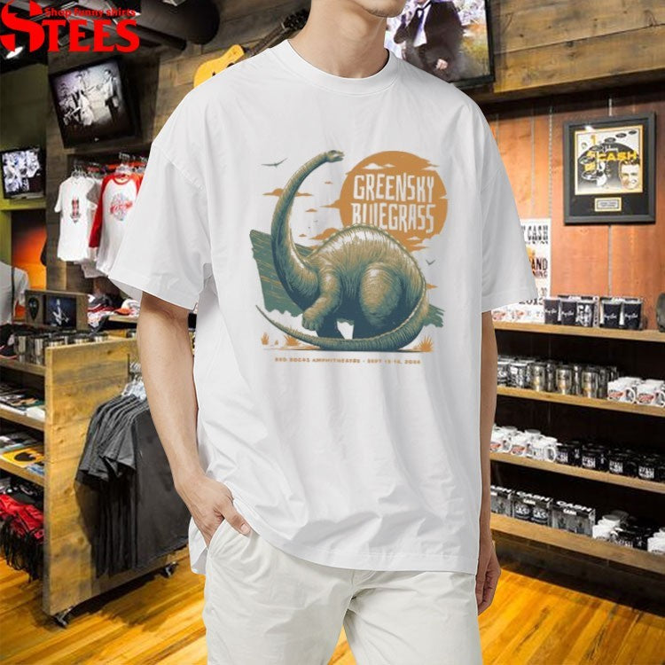 Greensky Bluegrass Red Rocks 2024 Sept 13-14 Dinosaur T-Shirt