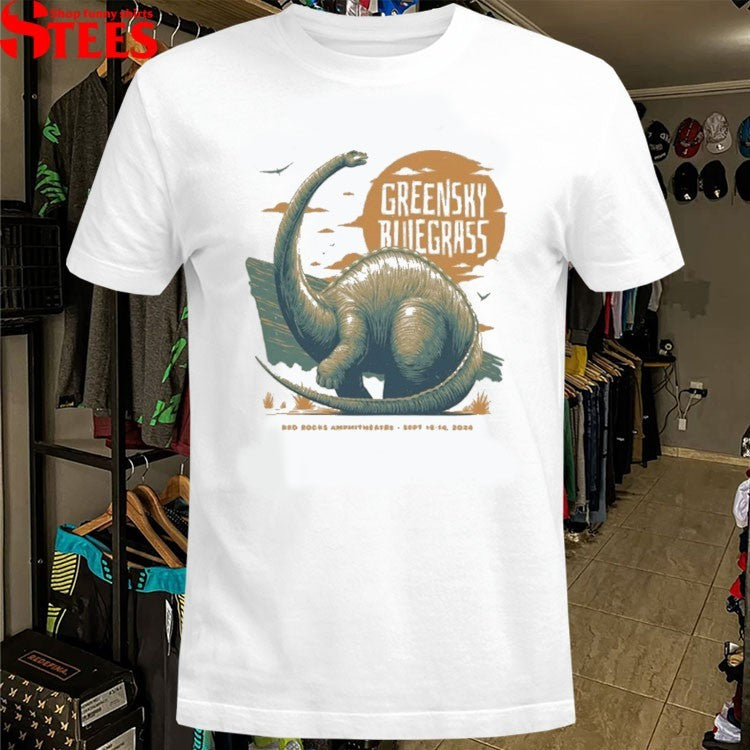 Greensky Bluegrass Red Rocks 2024 Sept 13-14 Dinosaur T-Shirt
