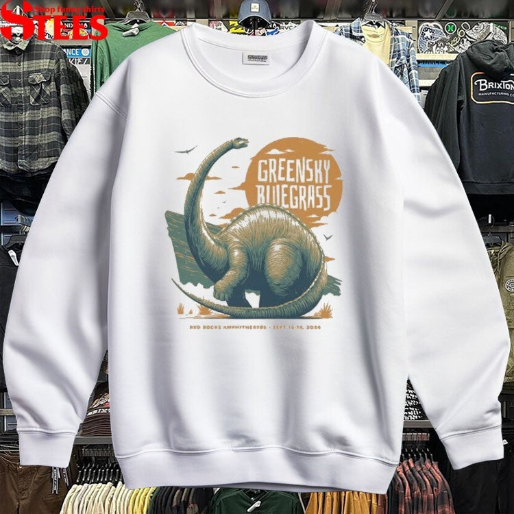 Greensky Bluegrass Red Rocks 2024 Sept 13-14 Dinosaur T-Shirt