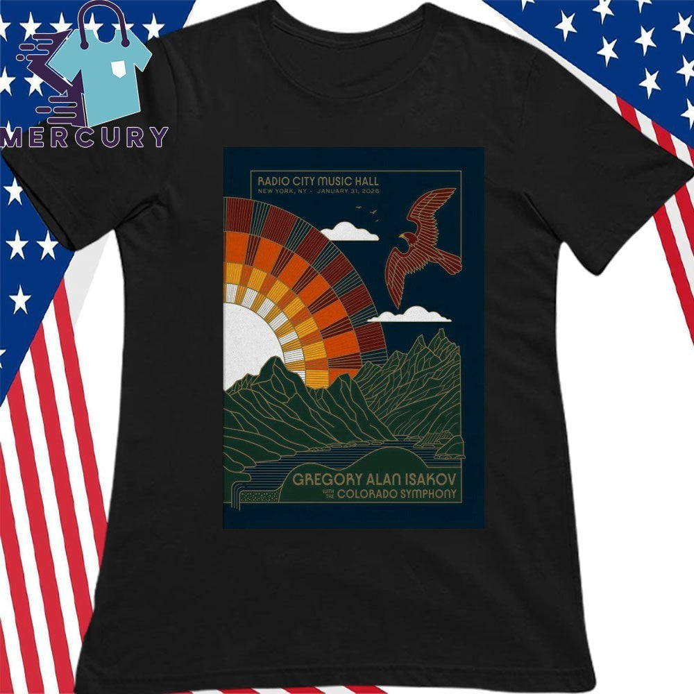 Gregory Alan Isakov Jan 31 2026 Radio City Music Hall New York NY Poster Shirt