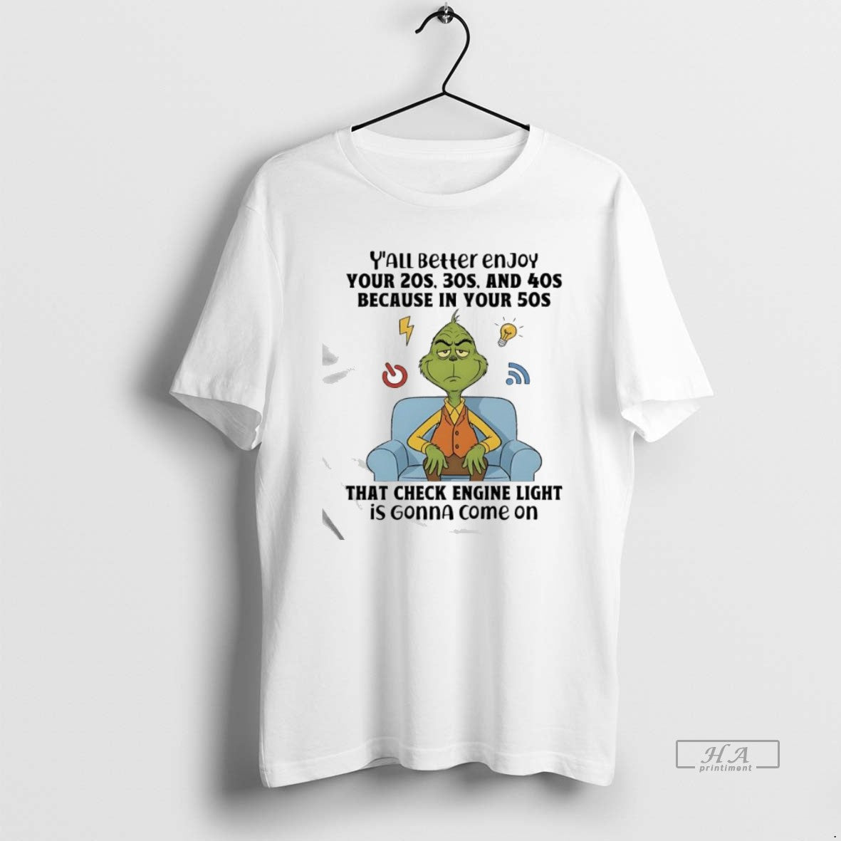 Official Grinch That Check Engine Light Is Gonna Come On T-Shirts, Hoodie, Sweatshirt | CoreVibeTees.com