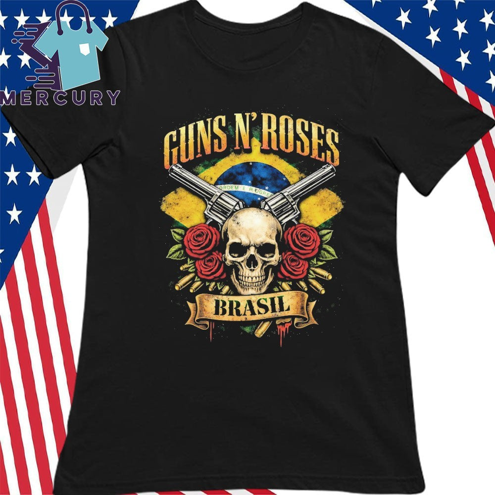 Guns N’ Roses Brasil 2026 Skull Shirt