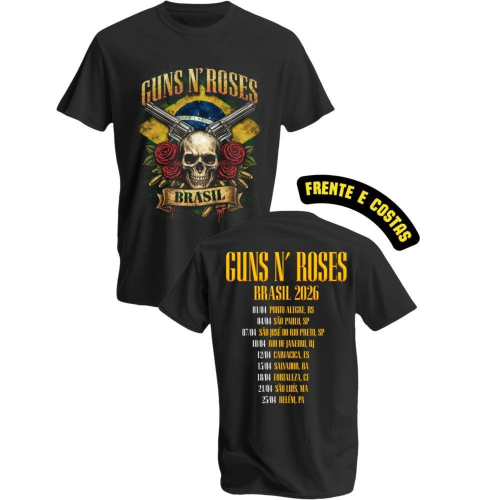 Guns N’ Roses Brasil World Tour 2026 Skull Shirt