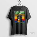 Official I Like Beer And My Cat And Maybe 3 People T-Shirts, Hoodie, Sweatshirt | CoreVibeTees.com
