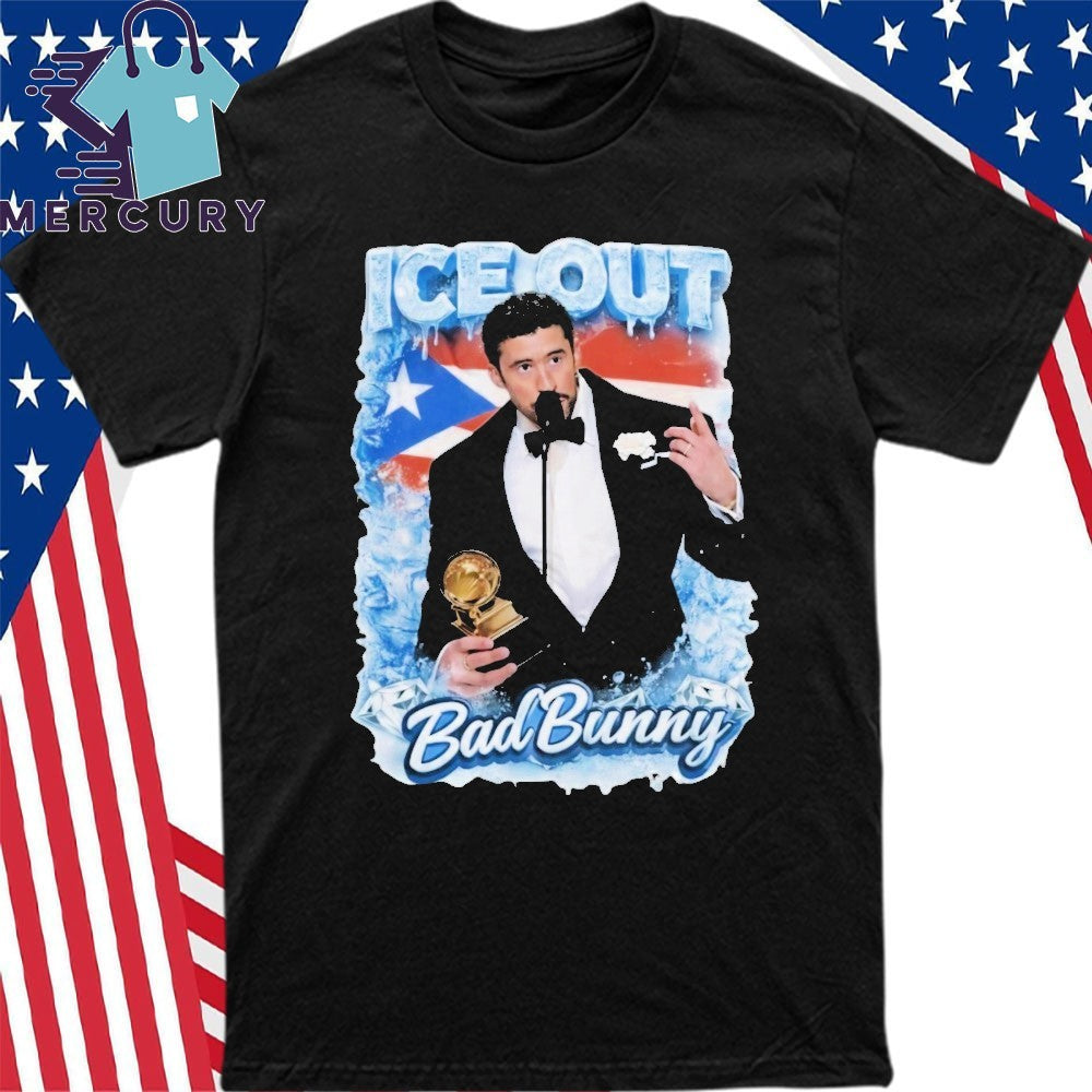 ICE OUT Bad Bunny Human Rights Protest Shirt