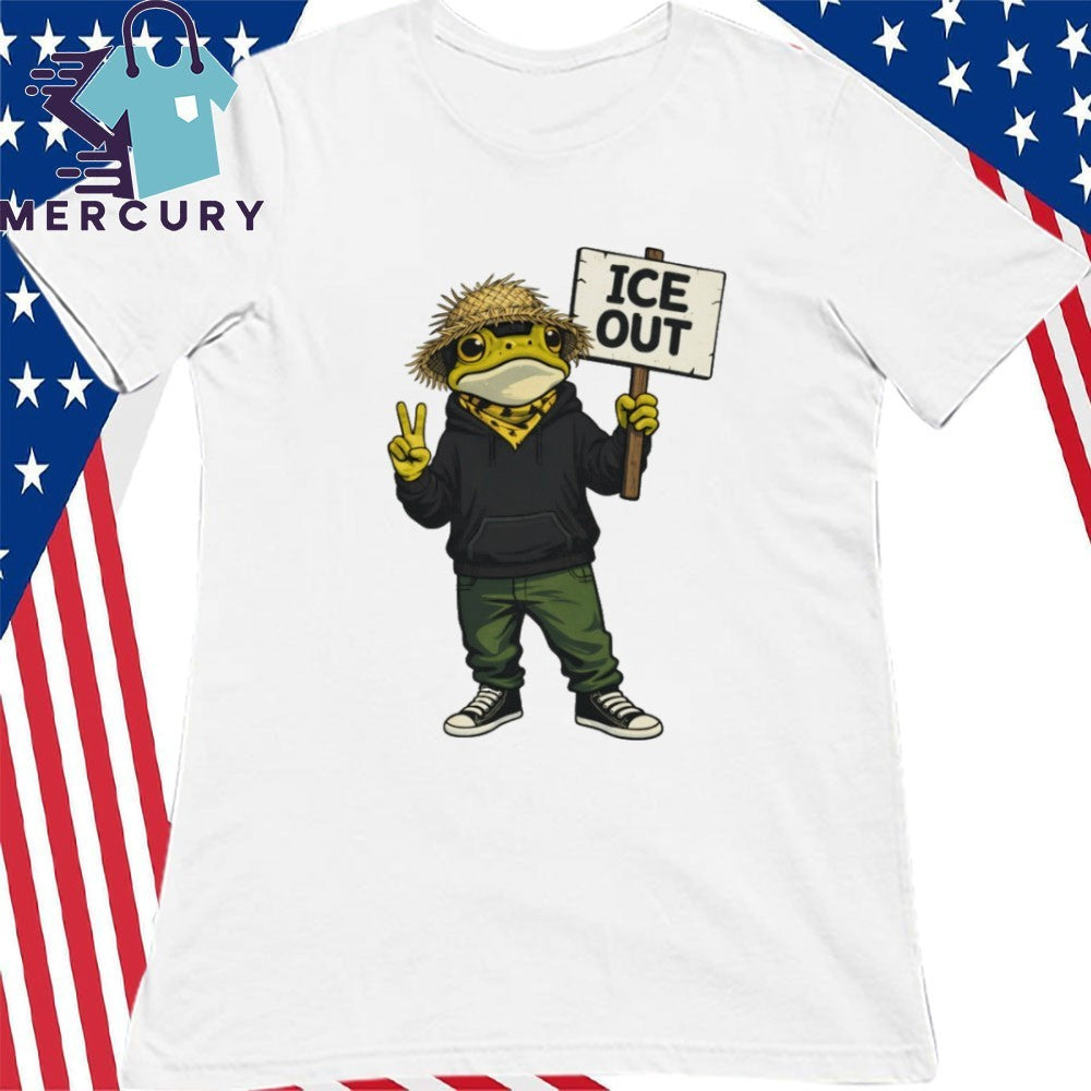 ICE Out Humanity Message Bunny Concho Frog Shirt