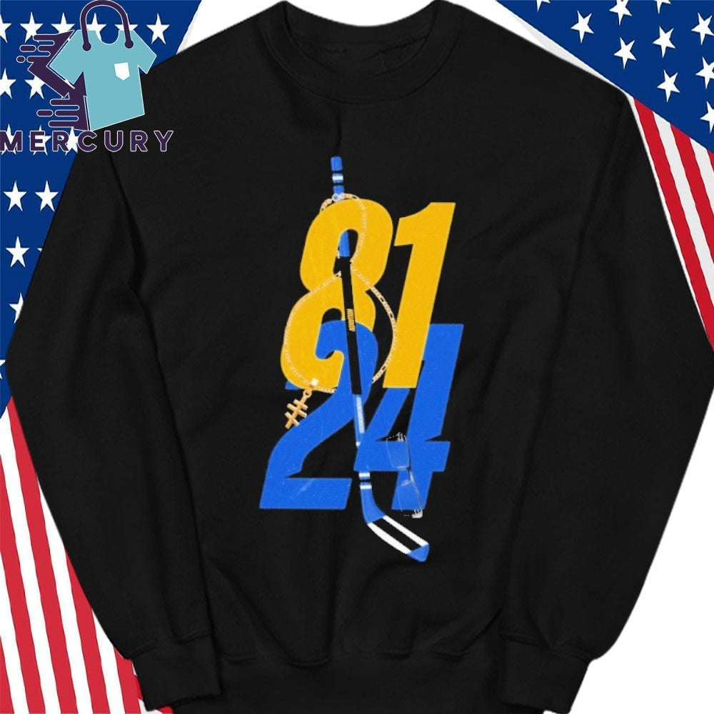 Ilya Rozanov 81 and Shane Hollander 24 shirt