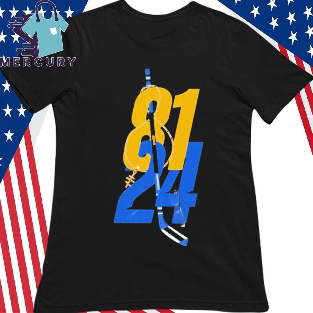 Ilya Rozanov 81 and Shane Hollander 24 shirt